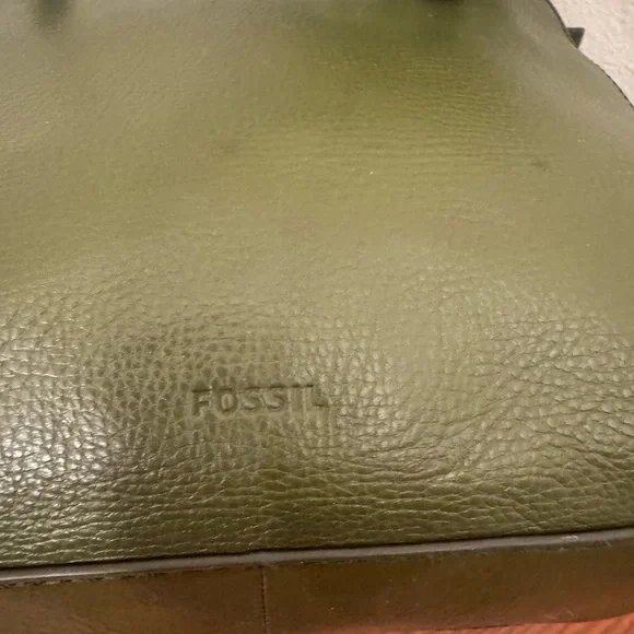 Fossil Olive Green Leather Backpack - Picture 13 of 16